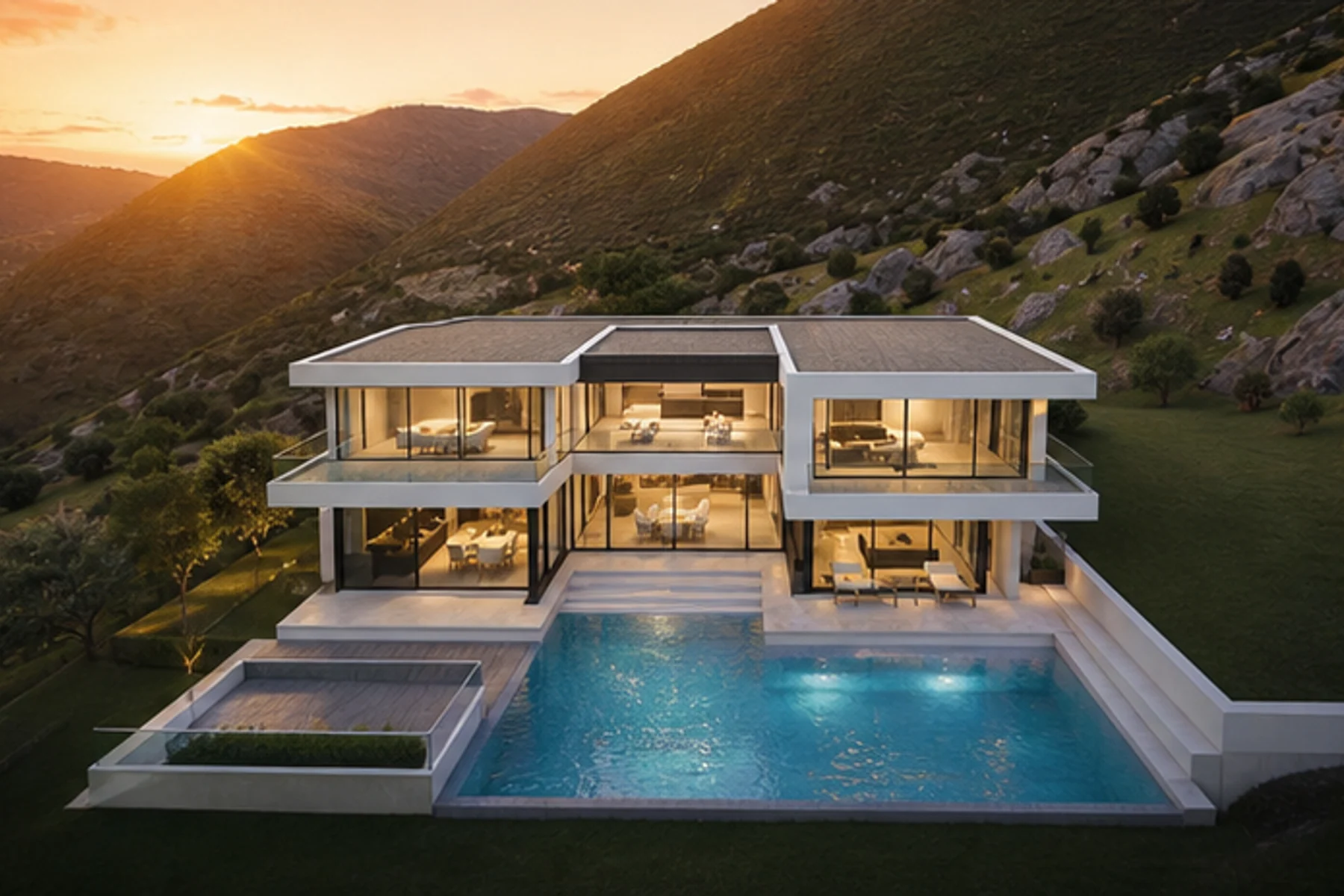 Villa Abbraccio, vista aerea