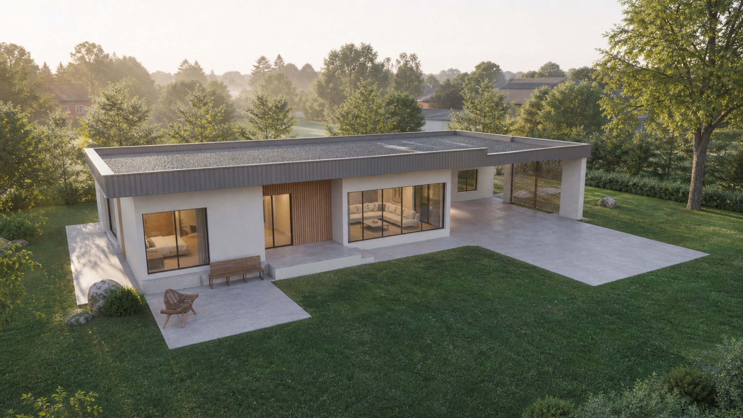 Villa Essenza, inserimento nel paesaggio
