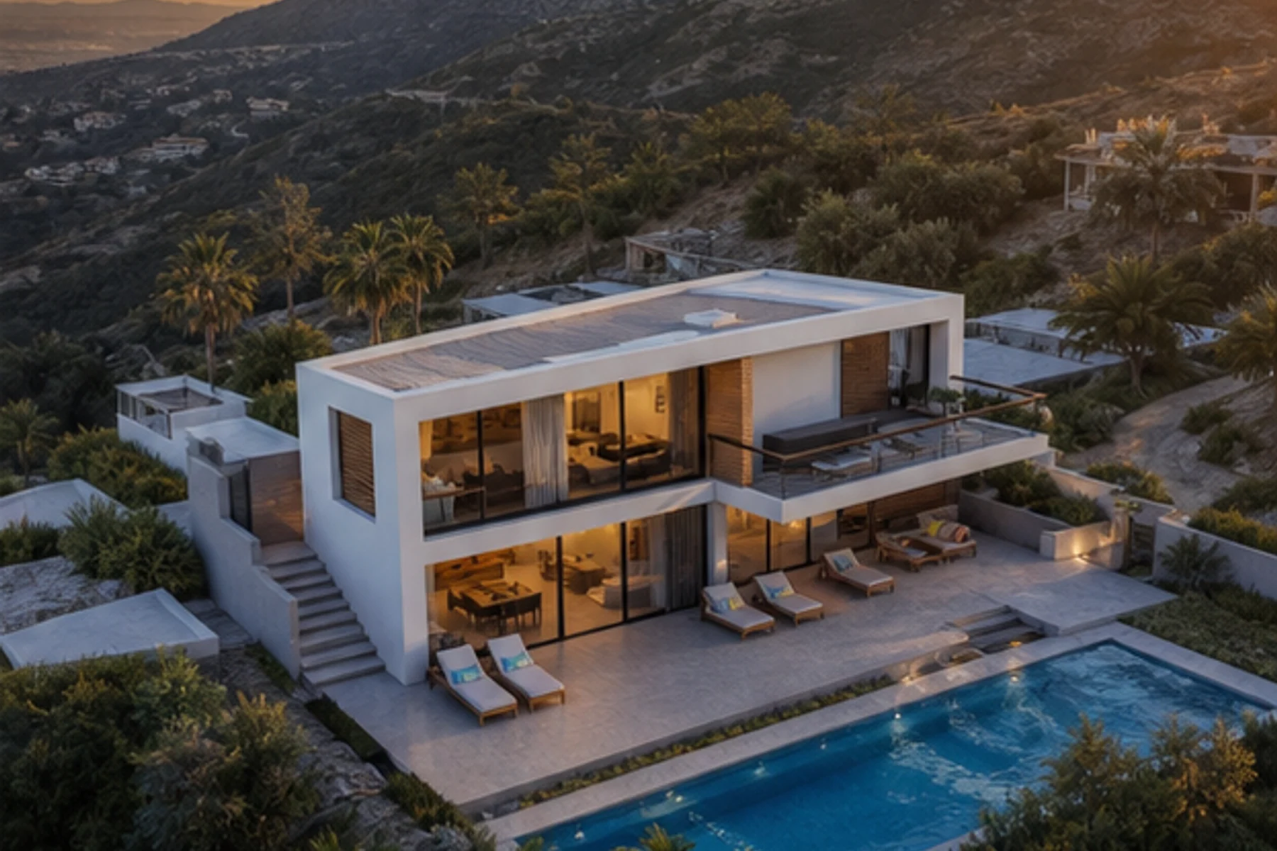 Villa Mediterranea, vista aerea