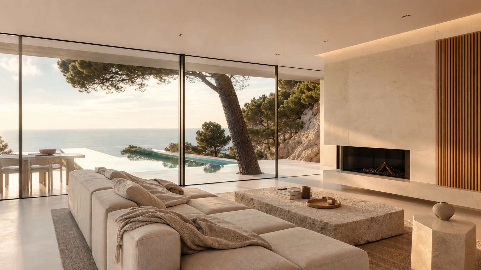 Living panoramico di Villa Orizzonte