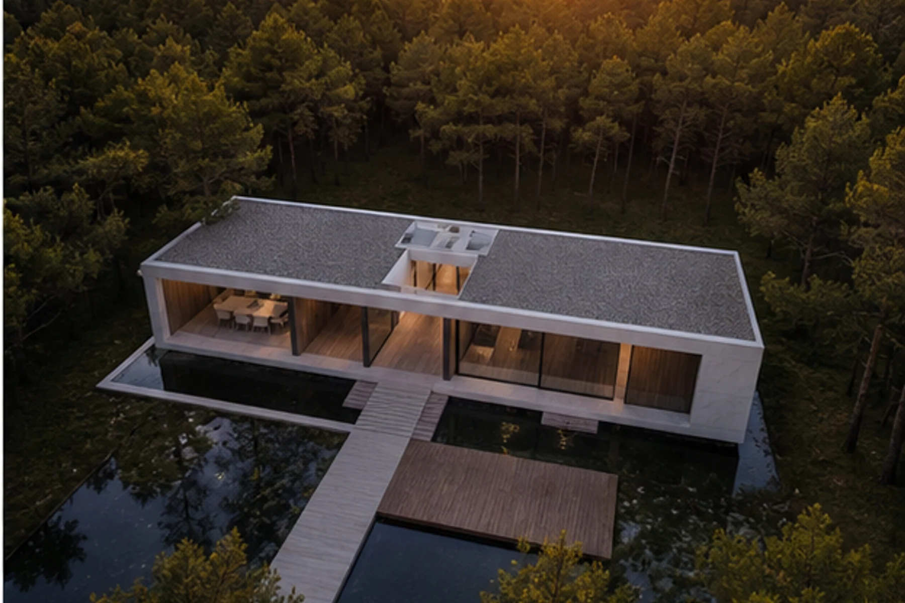 Villa Radura, vista aerea