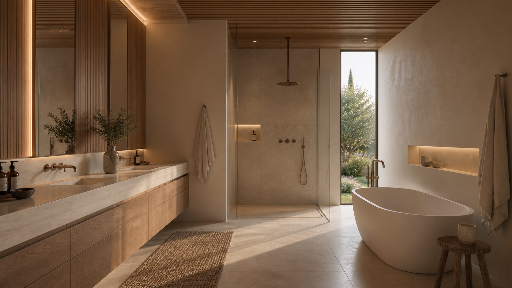 Bagno spa della suite master di Villa Soglia