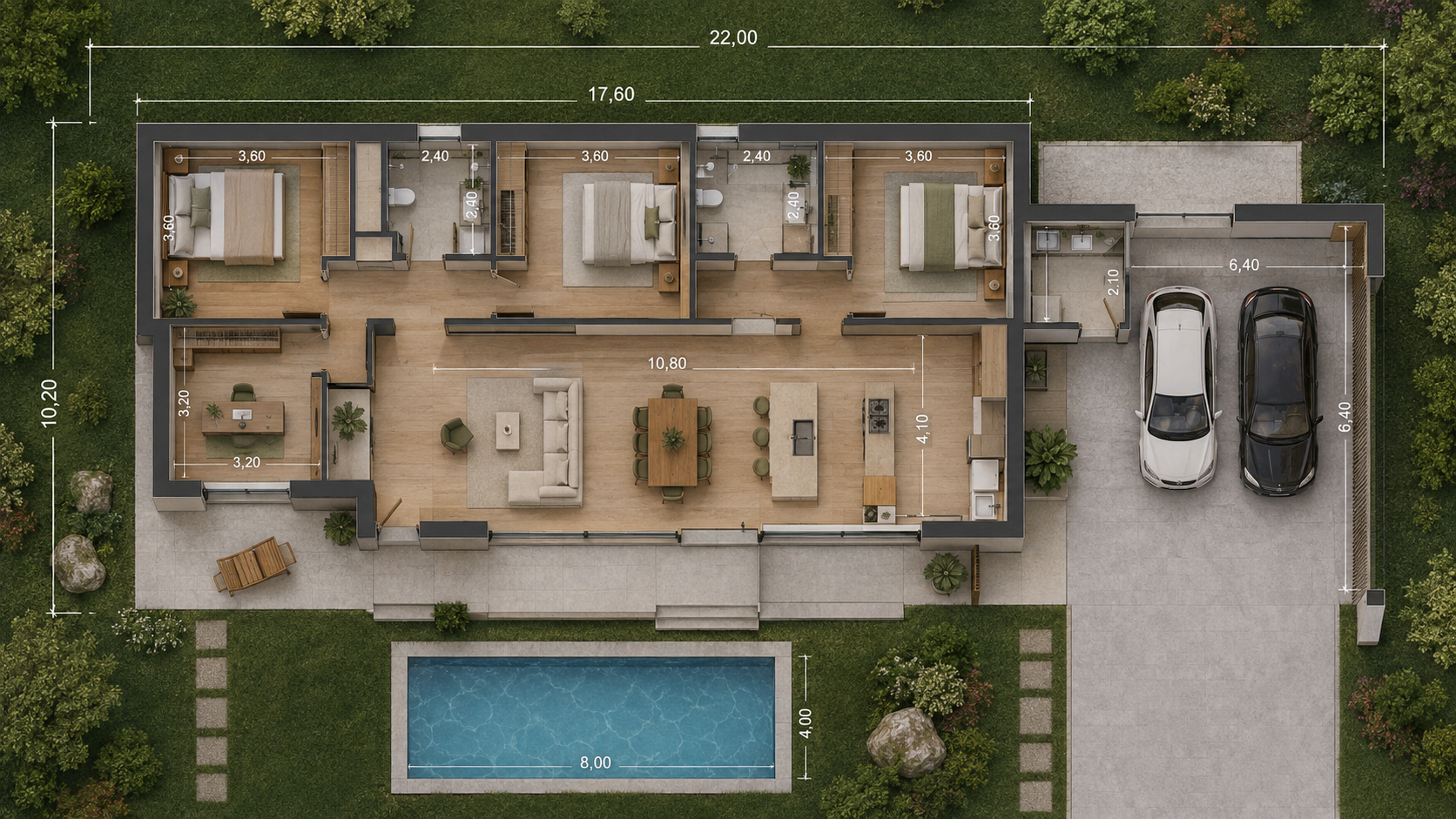 Planimetria preliminare di Villa Essenza