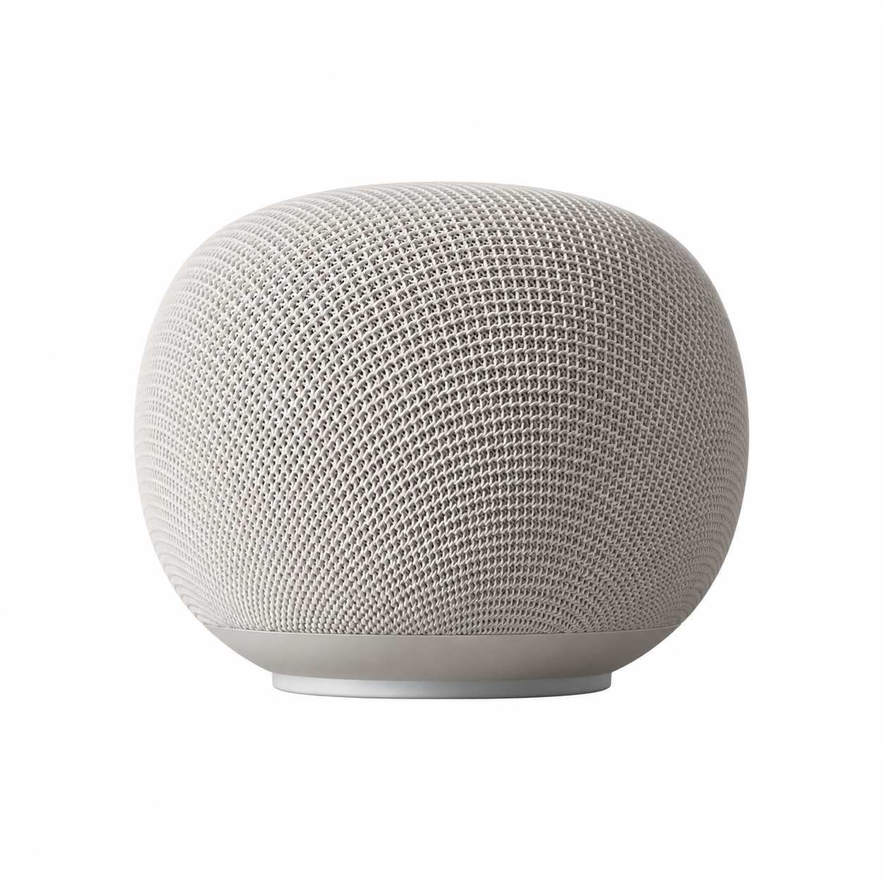 Google Home grigio isolato sul bianco, immagine illustrativa